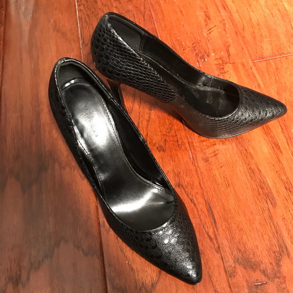 Beautiful black high heels.
